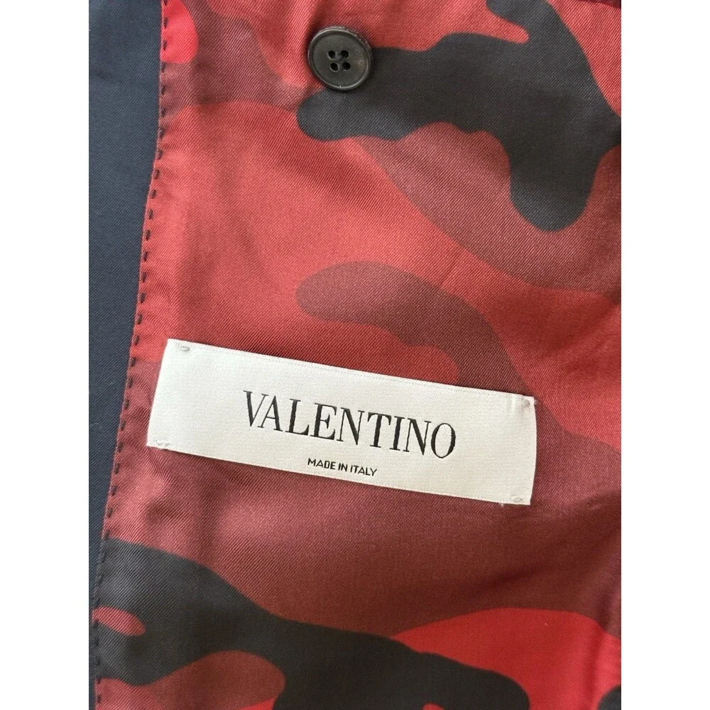 Valentino Navy Gold Button Blazer - 46IT